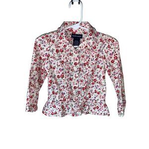 Ralph Lauren Baby Girl Floral Print Button Down Shirt